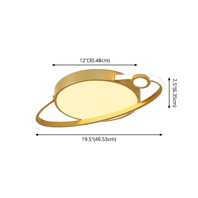 Saturn Flush Light Acrylic Modern Flush Mount Ceiling Light Fixtures for Bedroom