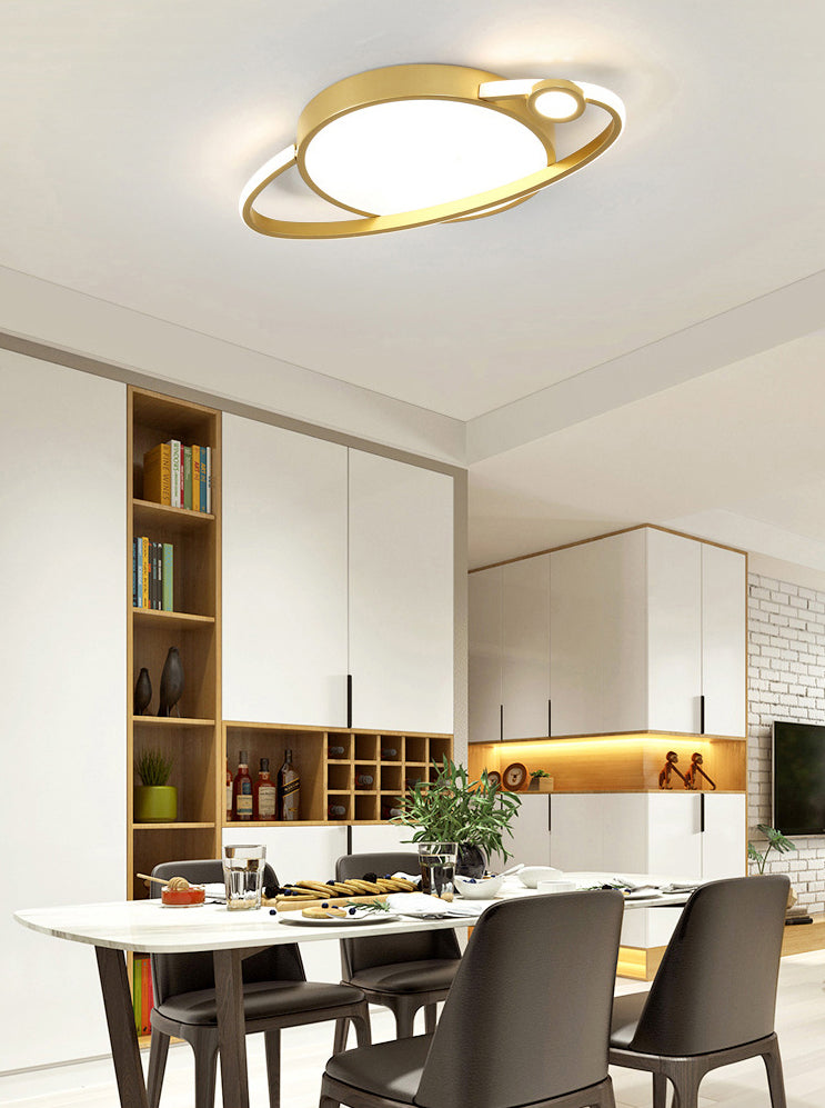 Saturn Flush Light Acrylic Modern Flush Mount Ceiling Light Fixtures for Bedroom