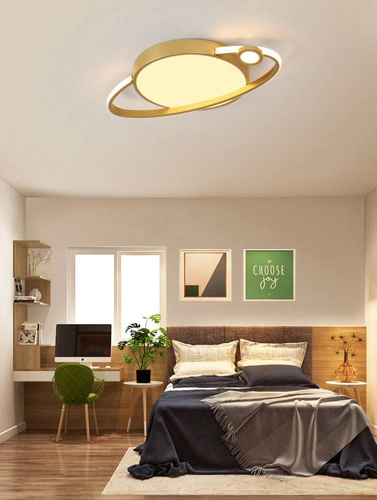 Lámparas de techo empotradas modernas de acrílico con luz empotrada Saturno para dormitorio