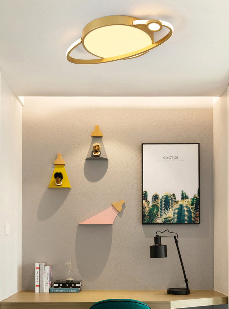 Lámparas de techo empotradas modernas de acrílico con luz empotrada Saturno para dormitorio