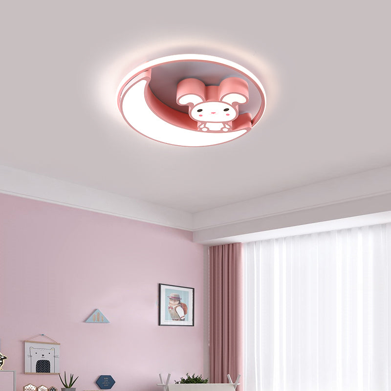 Chambre d'enfant Plafonnier Lumière Fille Chambre Maternelle Allée Olphin Papillon Dessin Animé Mignon Créatif Rose Lampes de Protection des Yeux