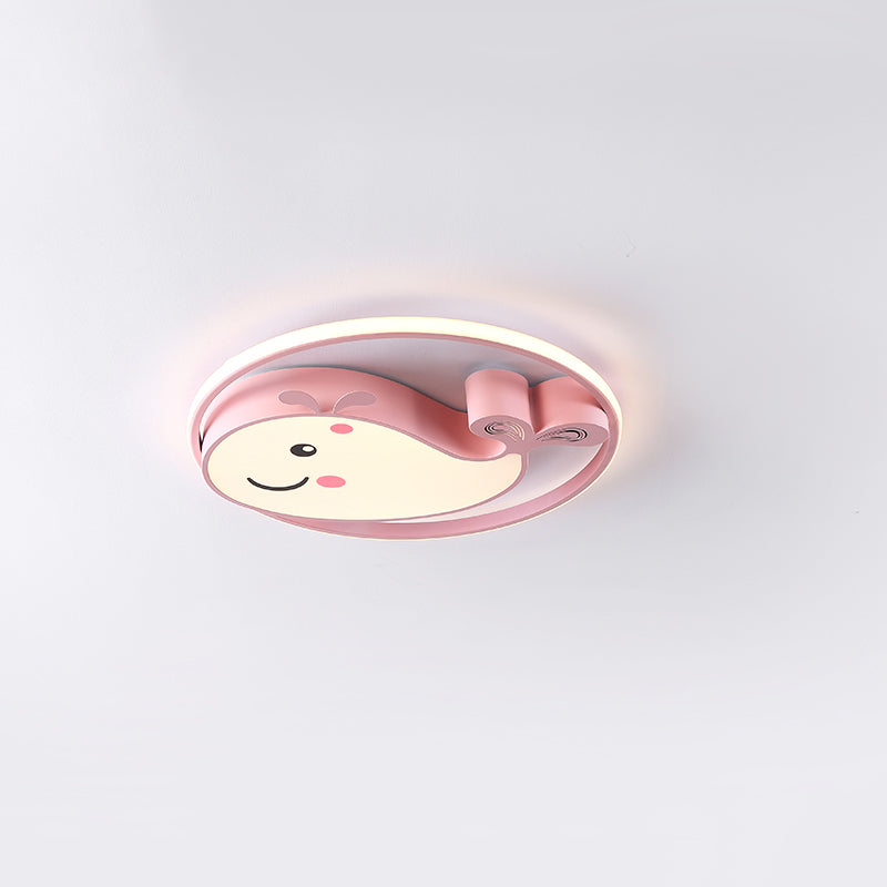 Chambre d'enfant Plafonnier Lumière Fille Chambre Maternelle Allée Olphin Papillon Dessin Animé Mignon Créatif Rose Lampes de Protection des Yeux