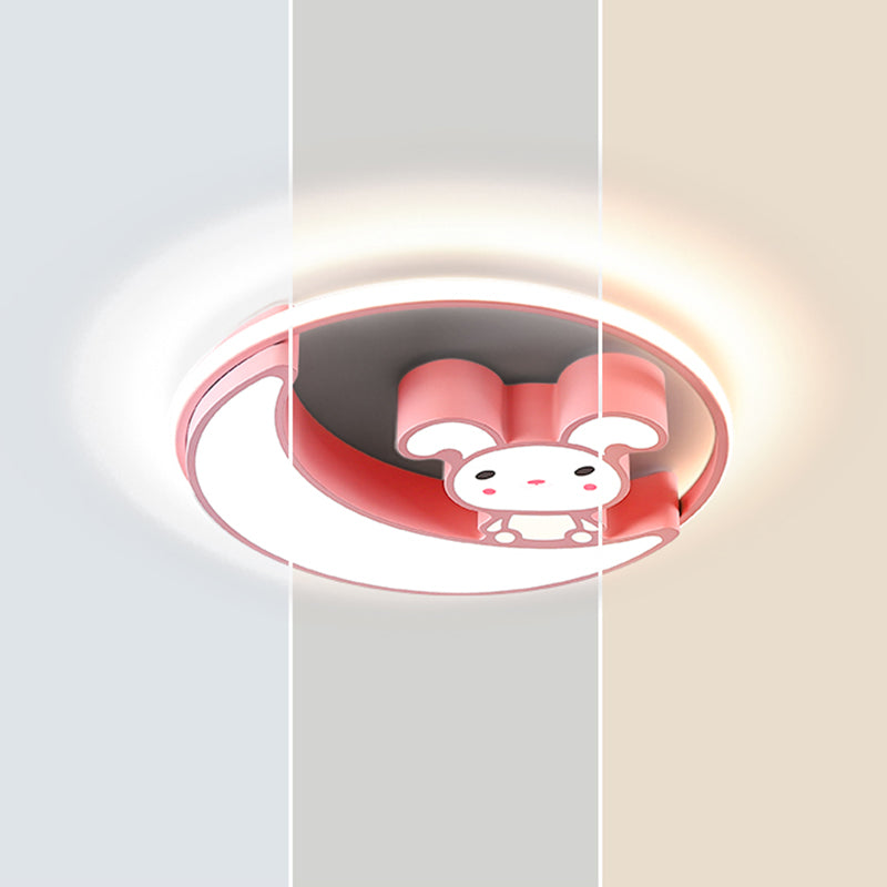 Chambre d'enfant Plafonnier Lumière Fille Chambre Maternelle Allée Olphin Papillon Dessin Animé Mignon Créatif Rose Lampes de Protection des Yeux