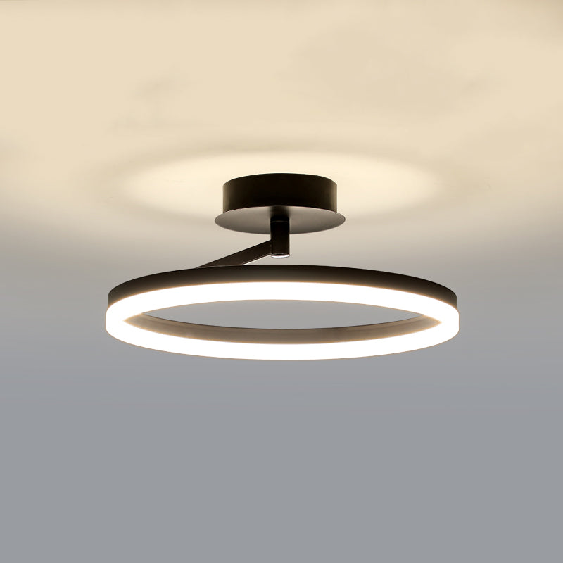 Linear Iron LED Flush Mount Modern Style 1-Light Ceiling Light Fixture for Bedroom