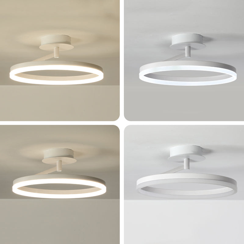 Linear Iron LED Flush Mount Modern Style 1-Light Ceiling Light Fixture for Bedroom