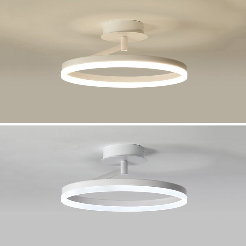 Linear Iron LED Flush Mount Modern Style 1-Light Ceiling Light Fixture for Bedroom