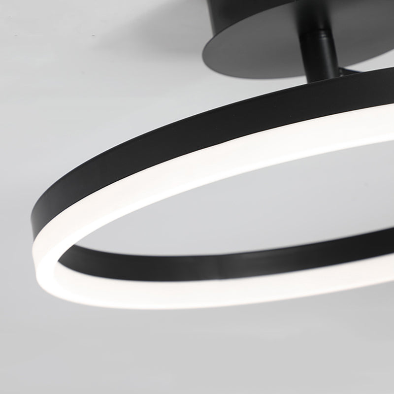 Linear Iron LED Flush Mount Modern Style 1-Light Ceiling Light Fixture for Bedroom