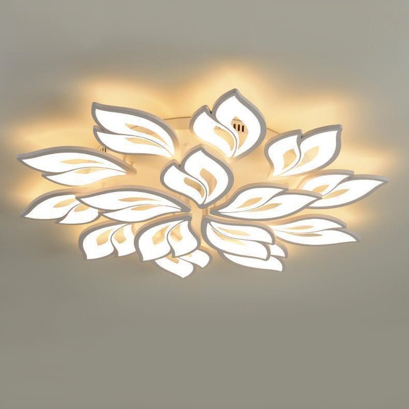 Bloom plafonnier encastré acrylique simplicité moderne plafonnier encastré pour chambre à coucher