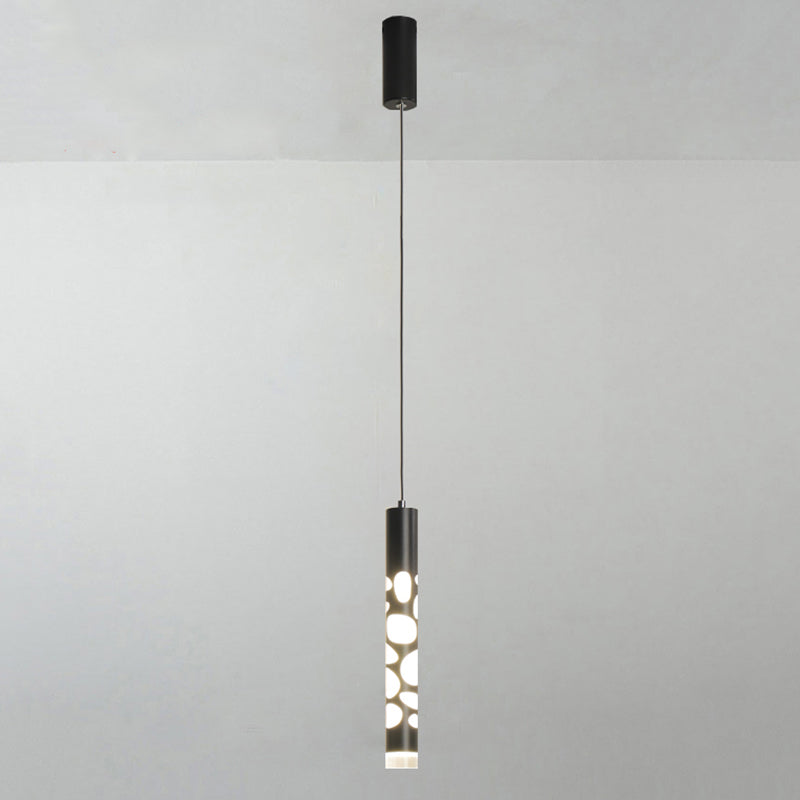 Sospensione cilindrica Sospensione Lampada Acrilico Modernista a LED in nero