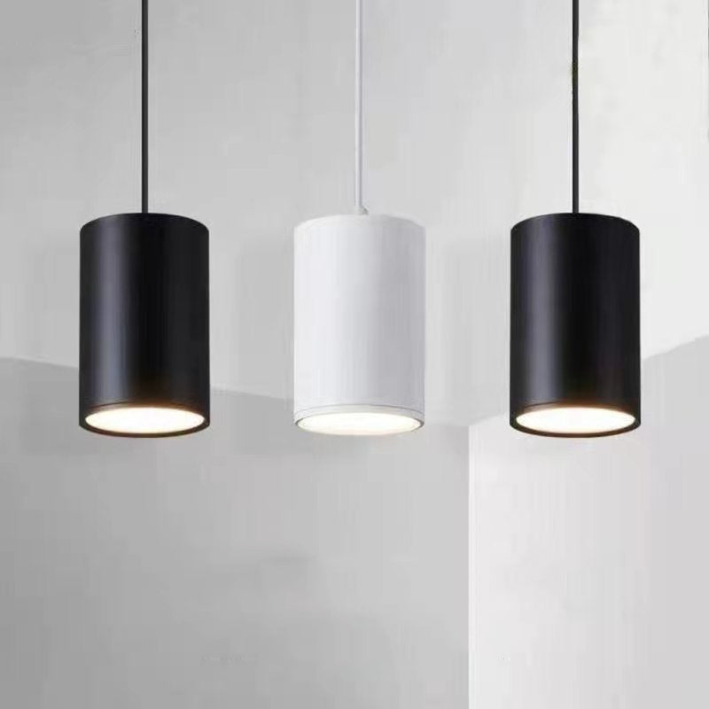 Lampada a pendente del corridoio Lampada del soffitto a LED Nordico con tonalità metallica cilindrica
