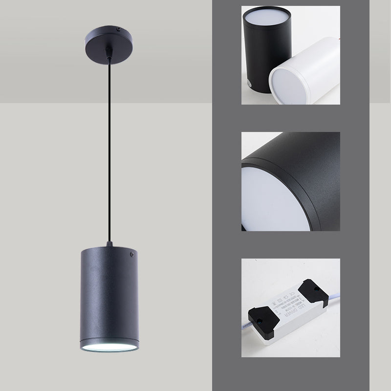 Lampada a pendente del corridoio Lampada del soffitto a LED Nordico con tonalità metallica cilindrica