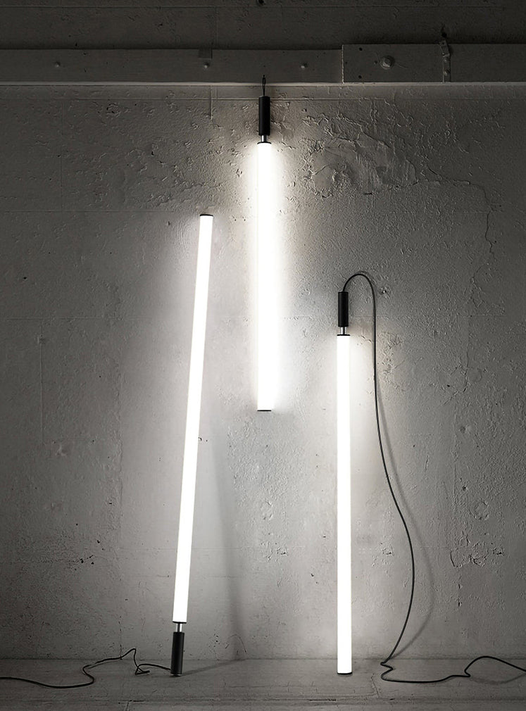 Lampada a sospensione del soffitto tubolare Minimalista Acrilico Black-White LED LEGGIO