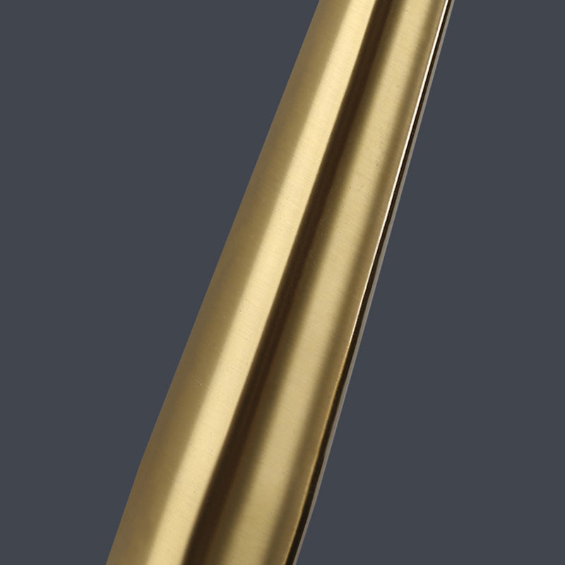 Lange kegel messing led hangend licht lampje Noordse stijl minimalisme metalen hanger lamp met kristalschaduw