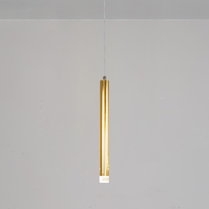 Minimalisme LED cylindrique Light Light moderne style Long Strip Éclairage de bande avec abat-jour en cristal