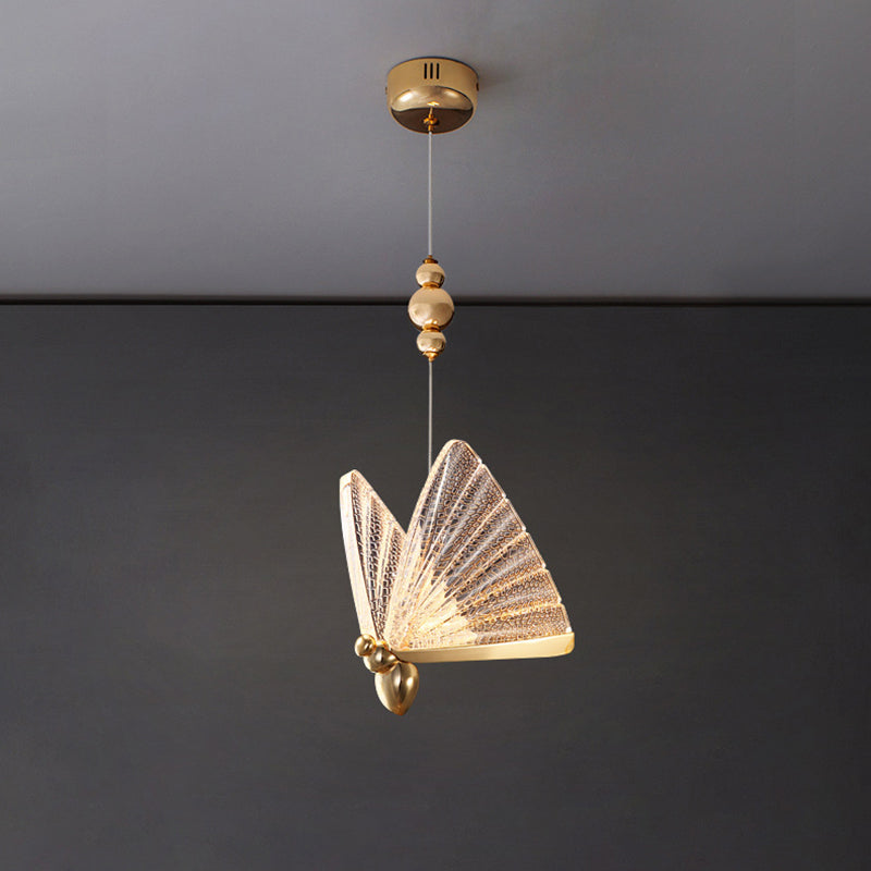 8.6 "brede acryl vlinder hangend licht leuntstijl eenvoud verlichtingsarmatuur voor coffeeshop restaurant