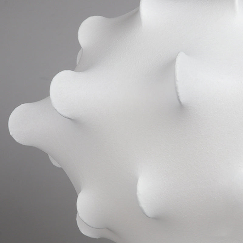 Onregelmatige gevormde zijden hanger lamp postmodern 1 bol witte ophanging licht voor woonkamer