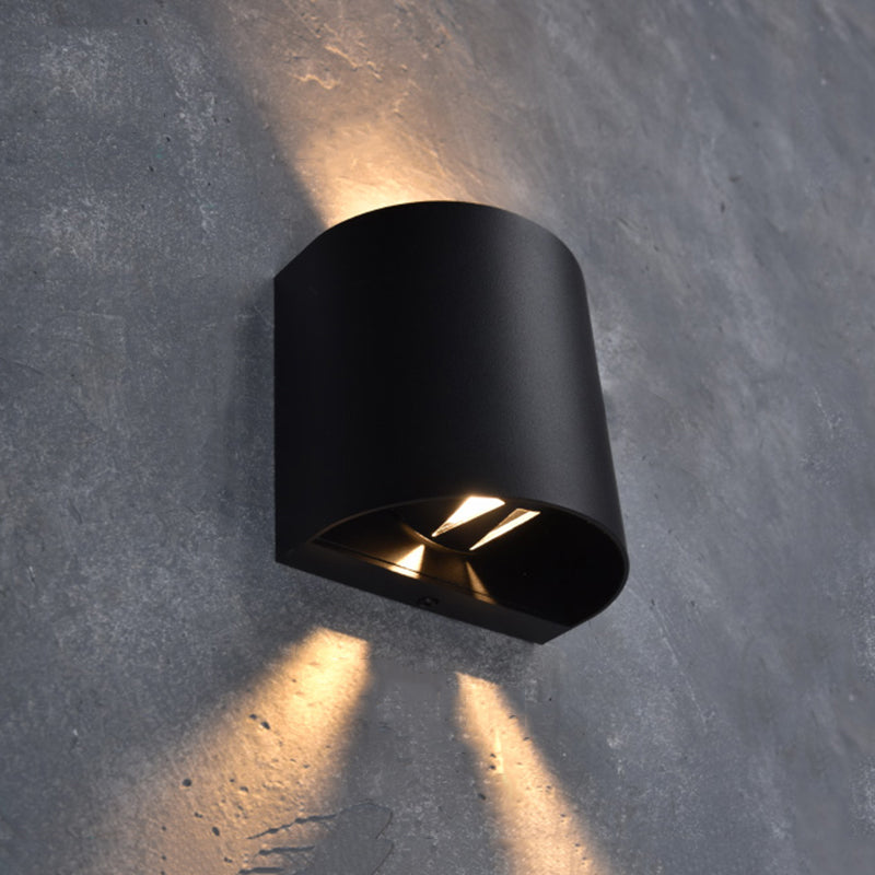 Moderno stile minimalista su e giù per la parete in metallo a parete a LED per parete esterna