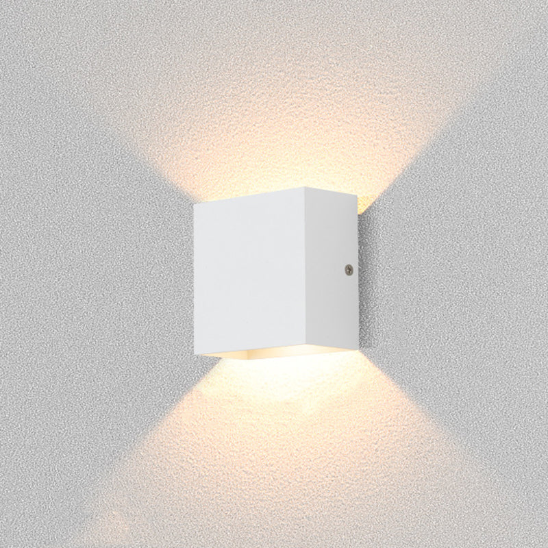 Nordic Minimalism Square Led Wall Light Frosted Aluminiumlegierung Mini -Wandlampe für Schlafzimmer