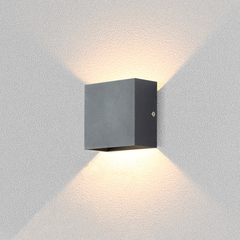 Nordic Minimalism Square Led Wall Light Frosted Aluminiumlegierung Mini -Wandlampe für Schlafzimmer