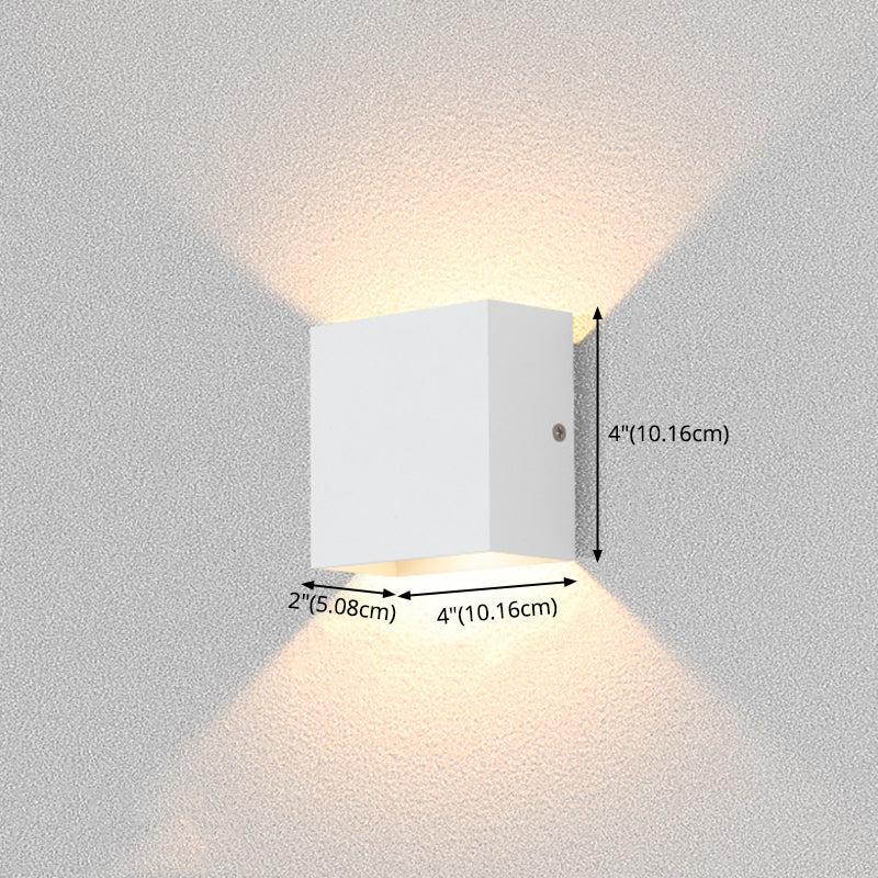 Nordic Minimalism Square Led Wall Light Frosted Aluminiumlegierung Mini -Wandlampe für Schlafzimmer