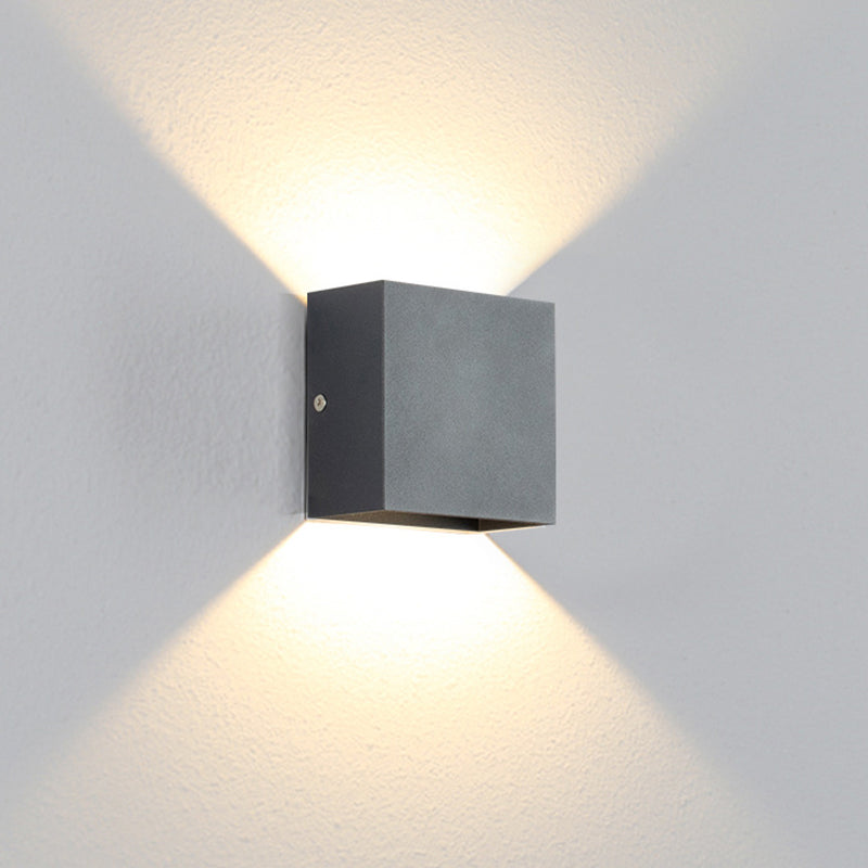 Nordic Minimalism Square Led Wall Light Frosted Aluminiumlegierung Mini -Wandlampe für Schlafzimmer