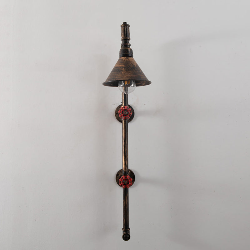 Industrial Retro Water Pipe Wall Mounted Light Fixture Metal Sconce Lights