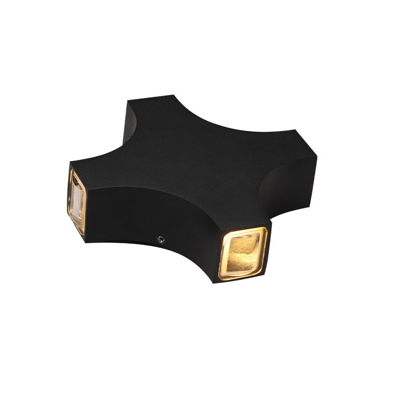 Viga en forma de X lámpara de pared LED creativa estilo accesorio de iluminación contemporánea para interiores y exteriores