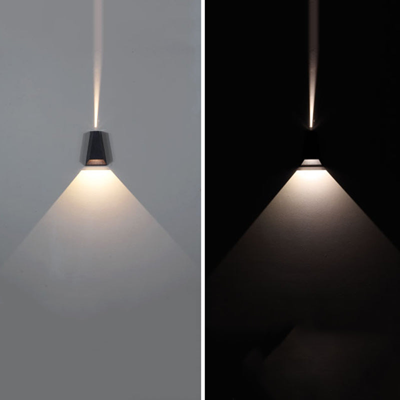Modern Minimalist Style Geometric Up and Down LED Wall Sconce Metal Sconces