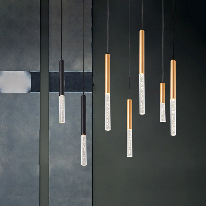 Blasenrohr -Federung Licht moderne Acrylschlafzimmer LED Hängende Leuchte