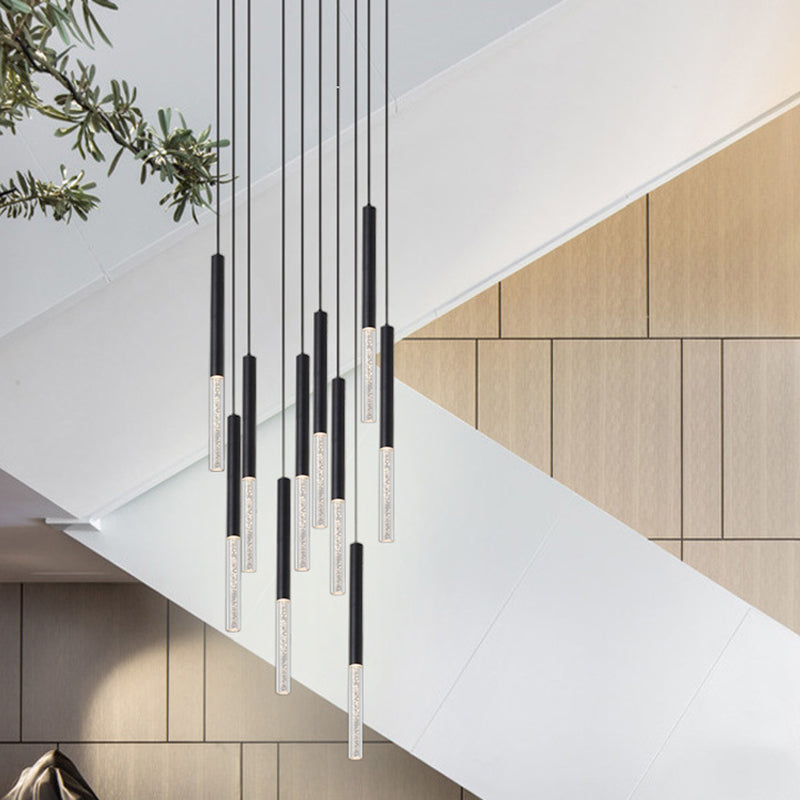 Blasenrohr -Federung Licht moderne Acrylschlafzimmer LED Hängende Leuchte