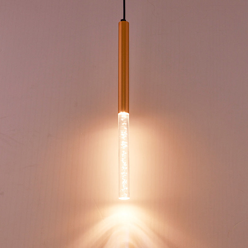 Blasenrohr -Federung Licht moderne Acrylschlafzimmer LED Hängende Leuchte