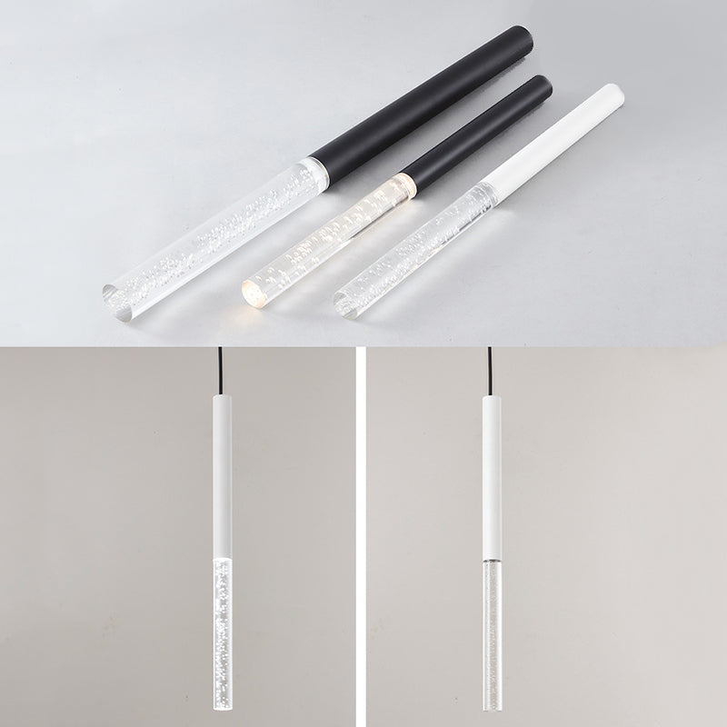 Blasenrohr -Federung Licht moderne Acrylschlafzimmer LED Hängende Leuchte