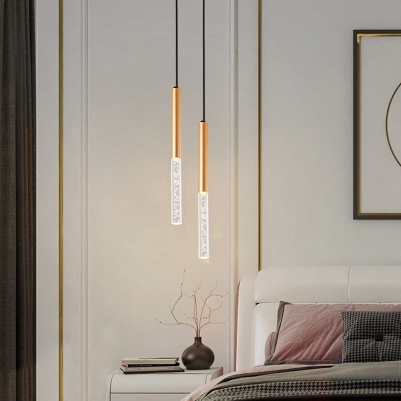 Blasenrohr -Federung Licht moderne Acrylschlafzimmer LED Hängende Leuchte