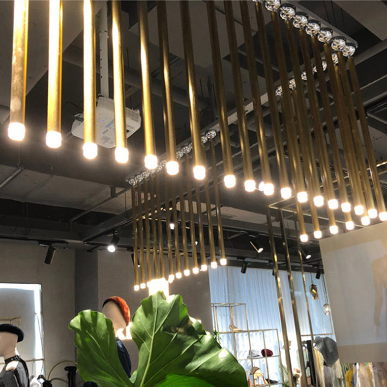 Minimalisme LED cylindrique Light Light moderne style Long Strip Éclairage de bande avec abat-jour en cristal