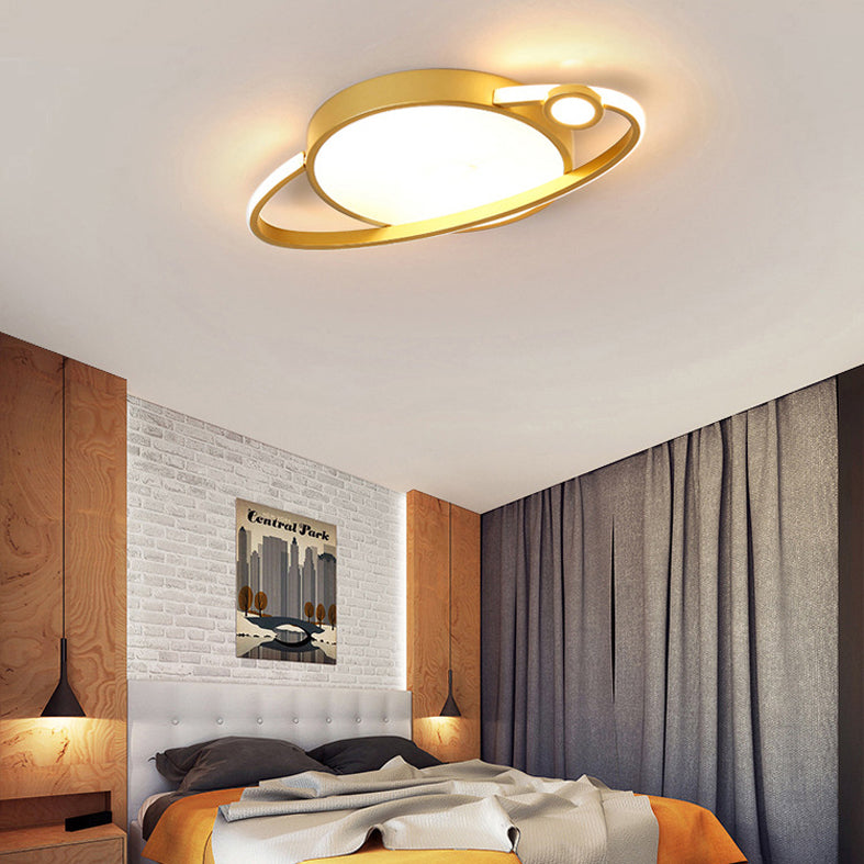 Saturn Flush Light Acrylic Modern Flush Mount Ceiling Light Fixtures for Bedroom