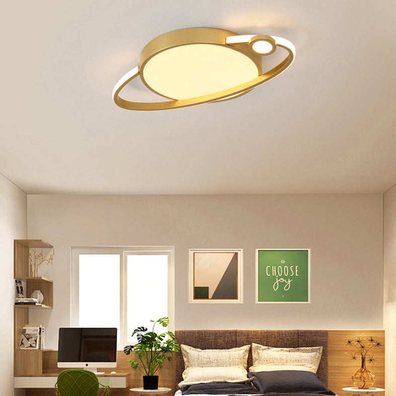 Saturn Flush Light Acrylic Modern Flush Mount Ceiling Light Fixtures for Bedroom