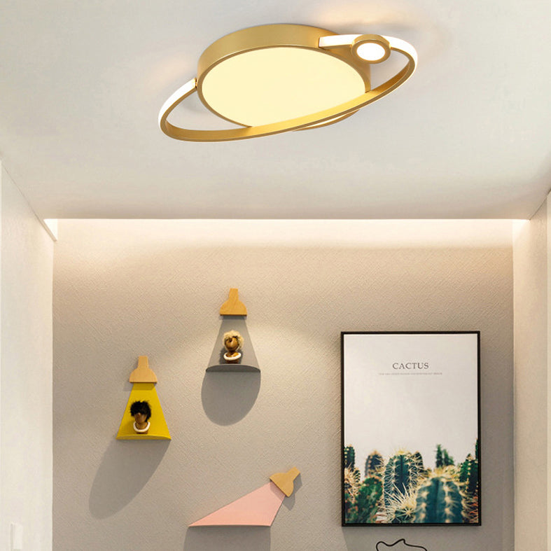 Saturn Flush Light Acrylic Modern Flush Mount Ceiling Light Fixtures for Bedroom