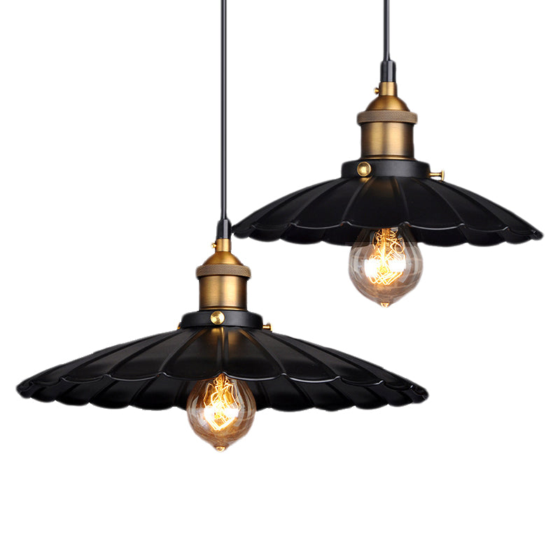 Industriële klassieke geschulpte hanglamp smeed smeedijzeren hangend licht voor commerciële plaats