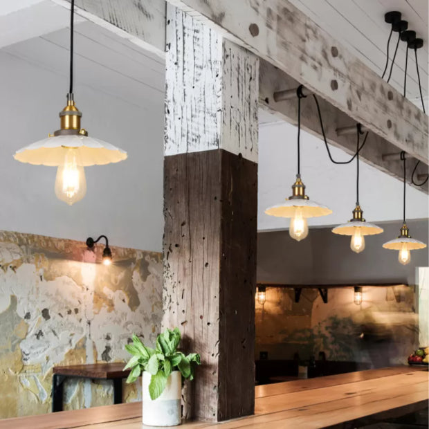 Industriële klassieke geschulpte hanglamp smeed smeedijzeren hangend licht voor commerciële plaats