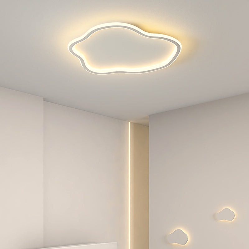 Geometrical 1-Light LED Flush Mount Metal Contemporary Flush Mount Light for Bedroom