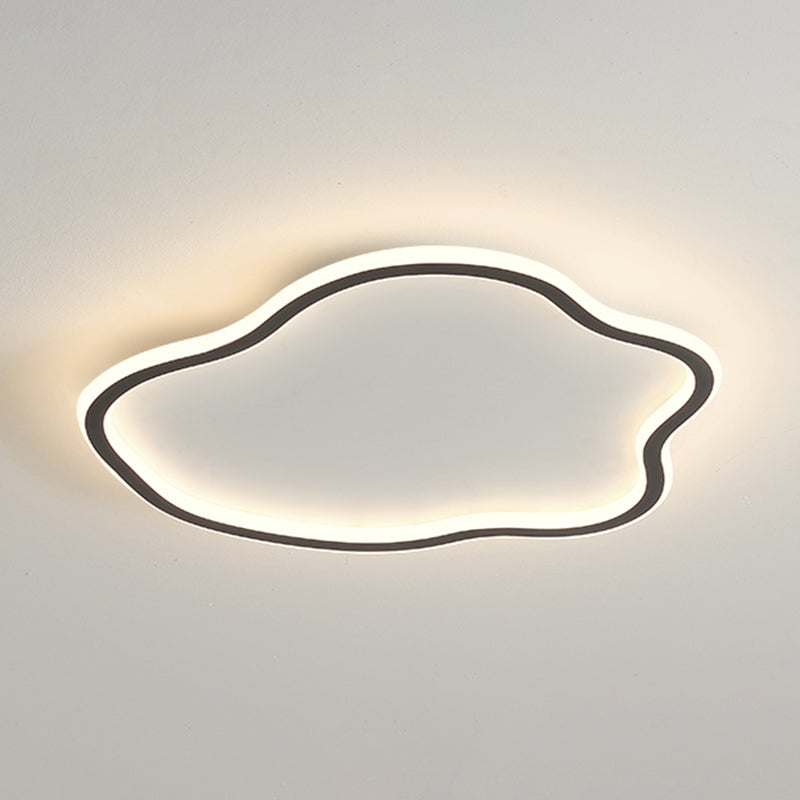 Geometrical 1-Light LED Flush Mount Metal Contemporary Flush Mount Light for Bedroom