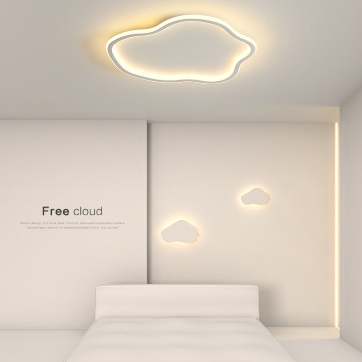 Geometrical 1-Light LED Flush Mount Metal Contemporary Flush Mount Light for Bedroom