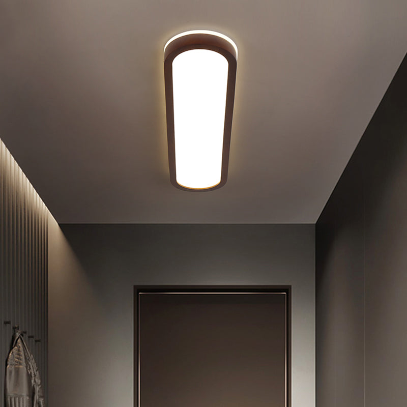 Minimalismo de madera 1-Luz de montaje de la lámpara de montaje de descarga lineal de luz de techo para dormitorio