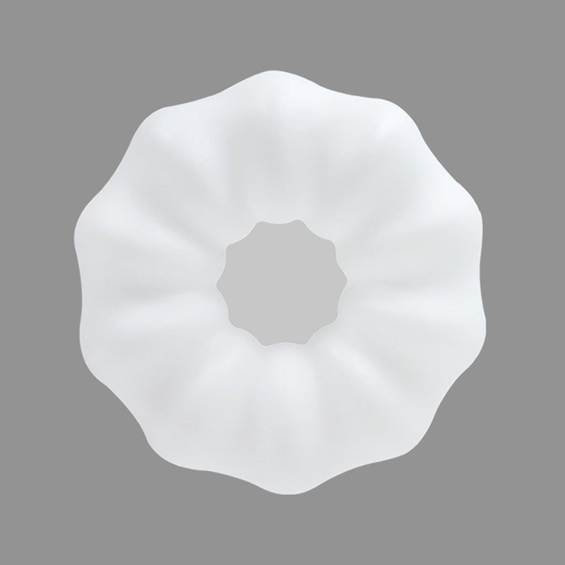 Resin White Modern Flush Light Geometrical 1-Light Ceiling Flush Mount for Living Room