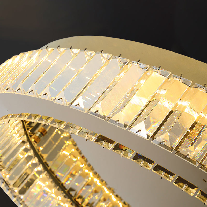 Living Room K9 Crystal Flush Mount Light Fixture Contemporary Cylinder Flush Light Fixture