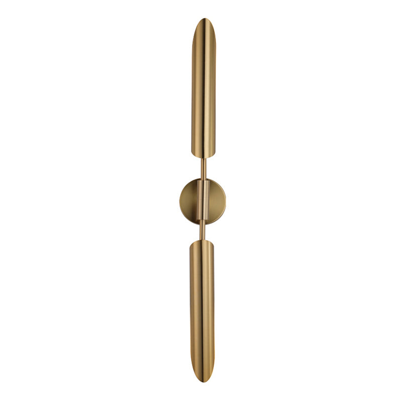 Shaded Bedroom Wall Sconce Lighting Metal Simplicity-Style Sconce Light Fixture in Gold