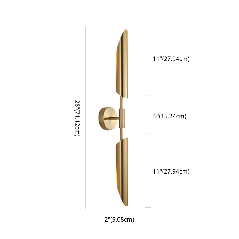 Shaded Bedroom Wall Sconce Lighting Metal Simplicity-Style Sconce Light Fixture in Gold