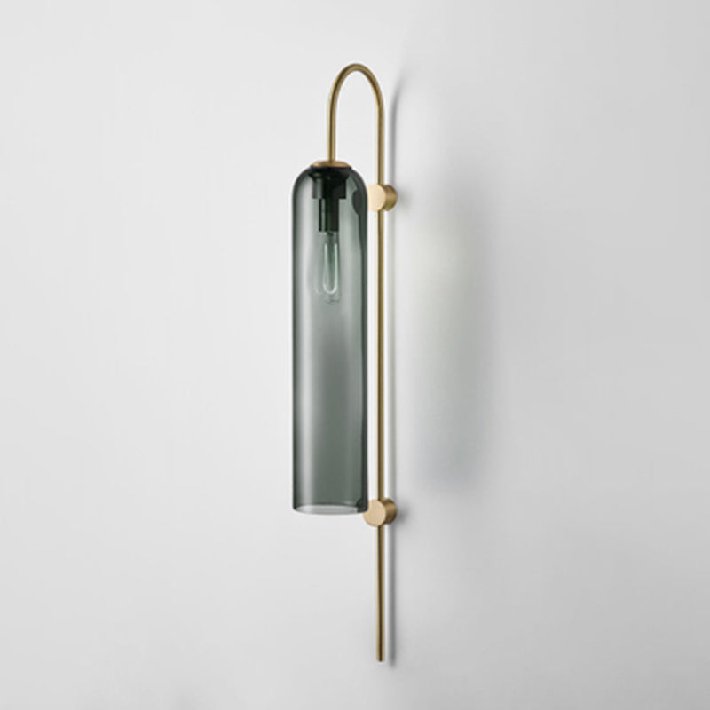 Gooseneck Wall Lighting Fixture Modern Style Glass Wall Light Sconce for Living Room