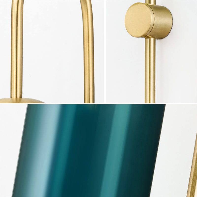 Gooseneck Wall Lighting Fixture Modern Style Glass Wall Light Sconce for Living Room