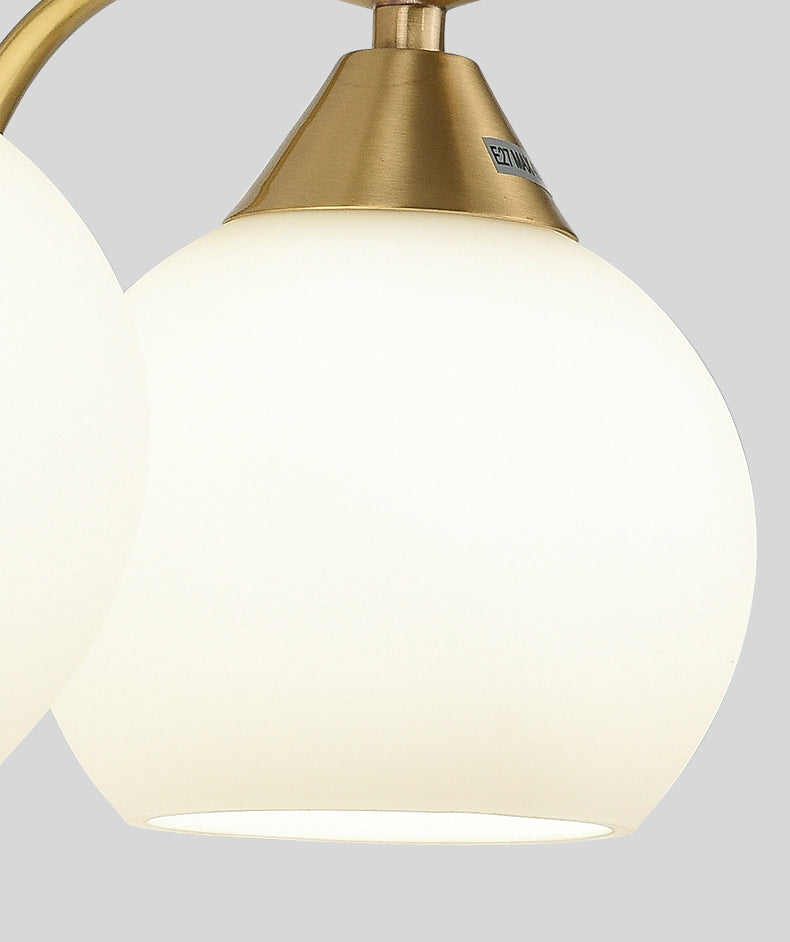 Glass Global Sconce Light Fixture Simplicity Style Gold Wall Lighting Fixture for Living Room